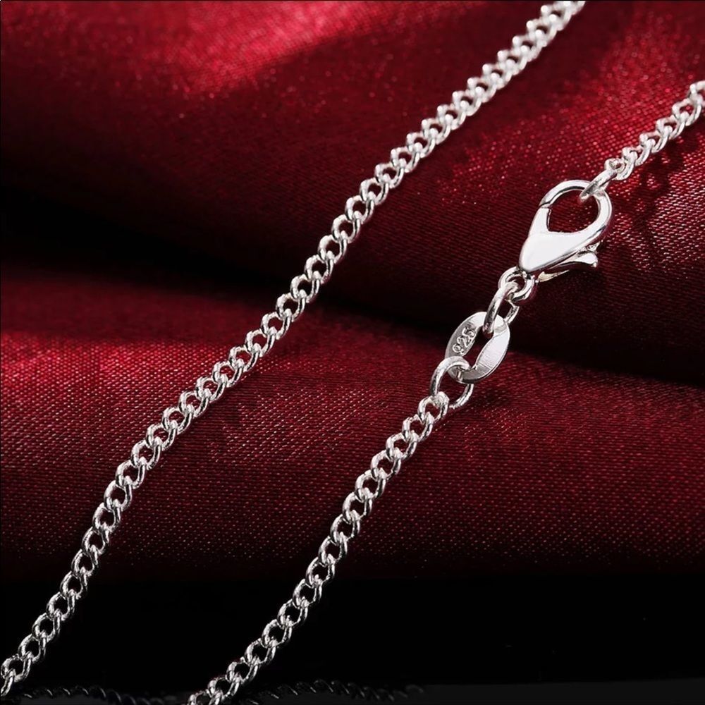 Sterling Silver Cable Link Chain Lobster Clasp Closure Necklace 27” Jewerly NEW